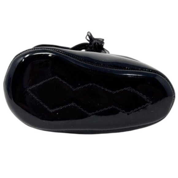 Baby Deer Crawling Stage Black satin with Bow on Top Size 2 - Picture 6 of 6